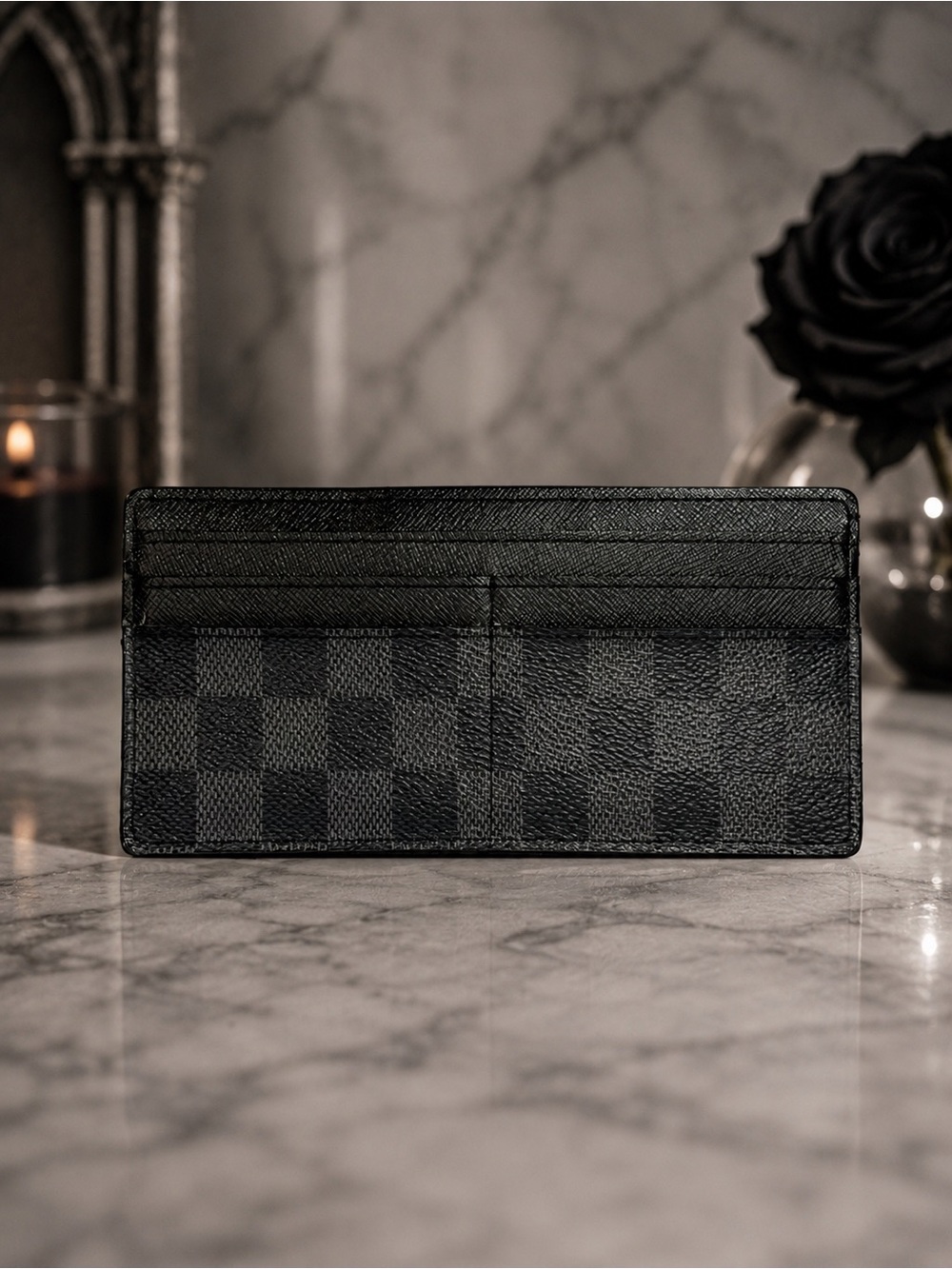Louis Vuitton Damier Graphite Long Card Holder Wallet – COA Included